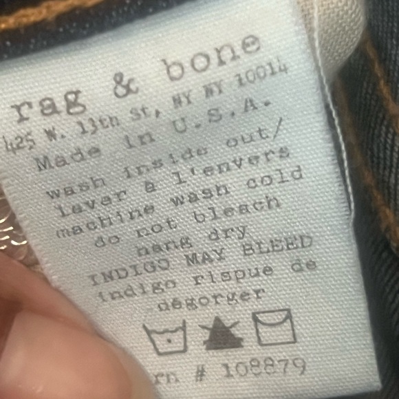 Rag & Bone Skinny designer jeans, women’s size 25 - Picture 5 of 6